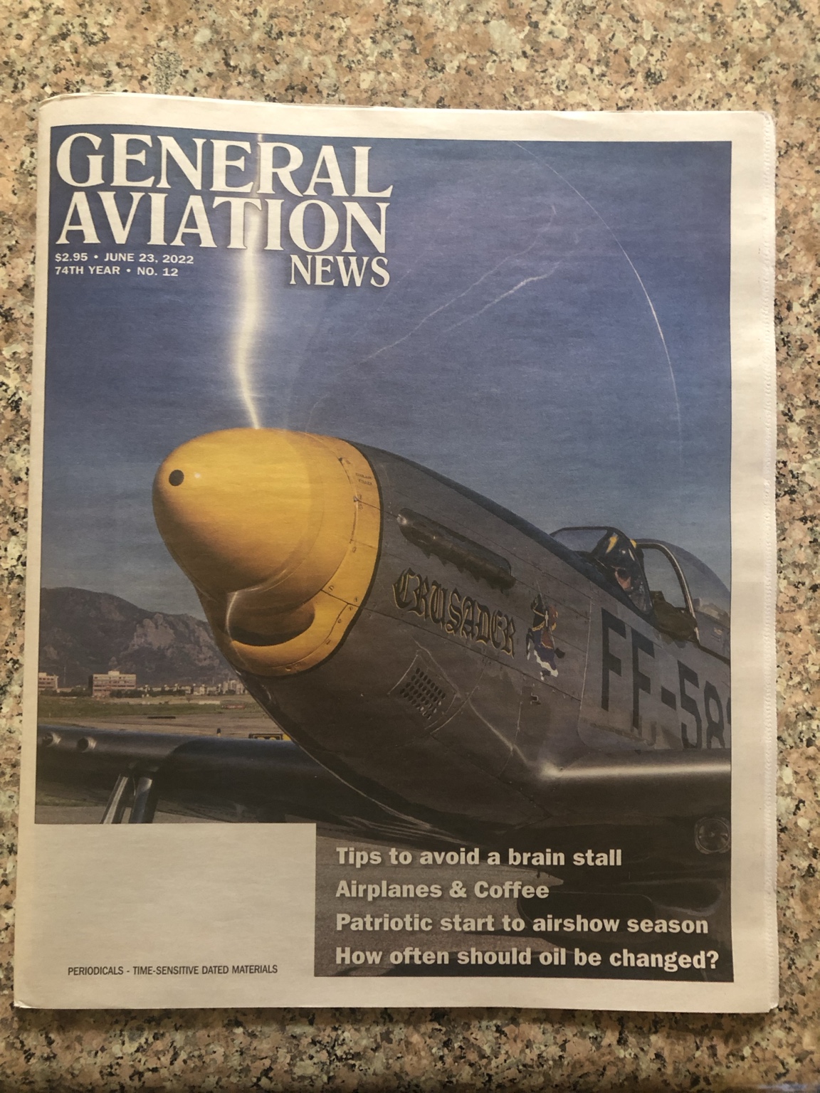 General Aviation News cover with Airplanes and Coffee featured on the cover