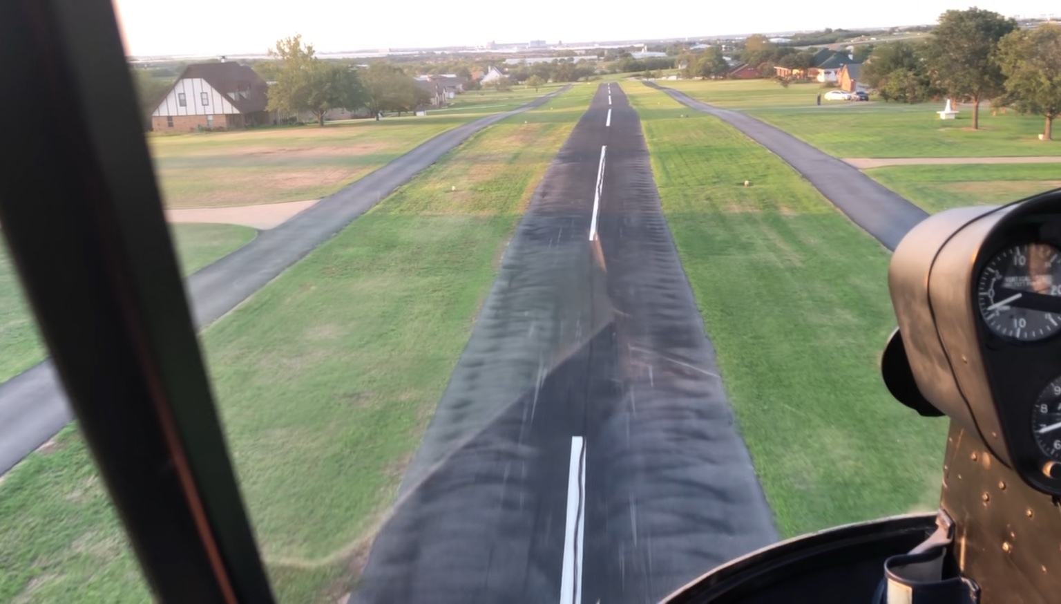 John Naugle’s view on final to Hillcrest Airport from a Robinson R22 helicopter