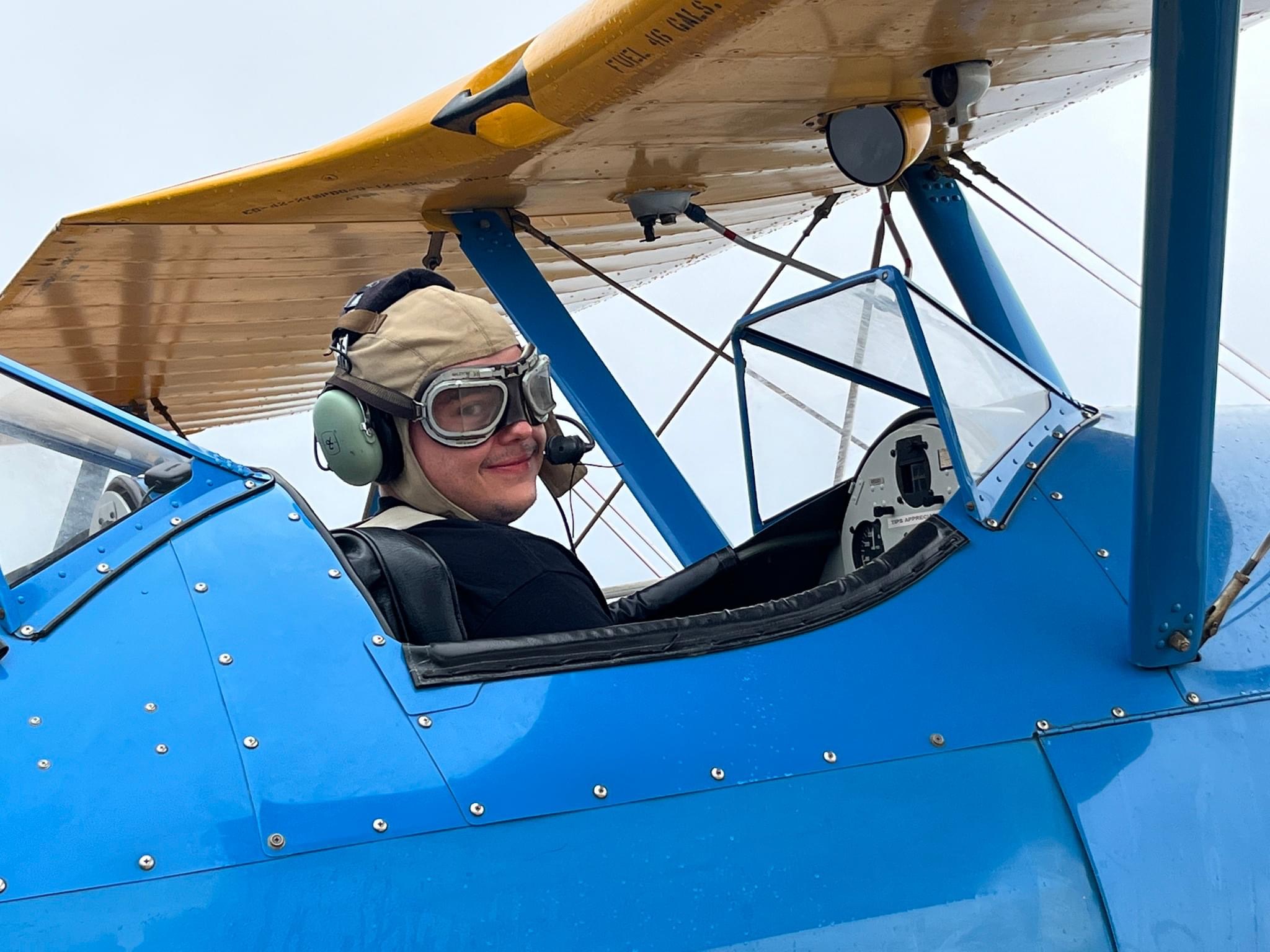 John Naugle in a PT-17 Stearman