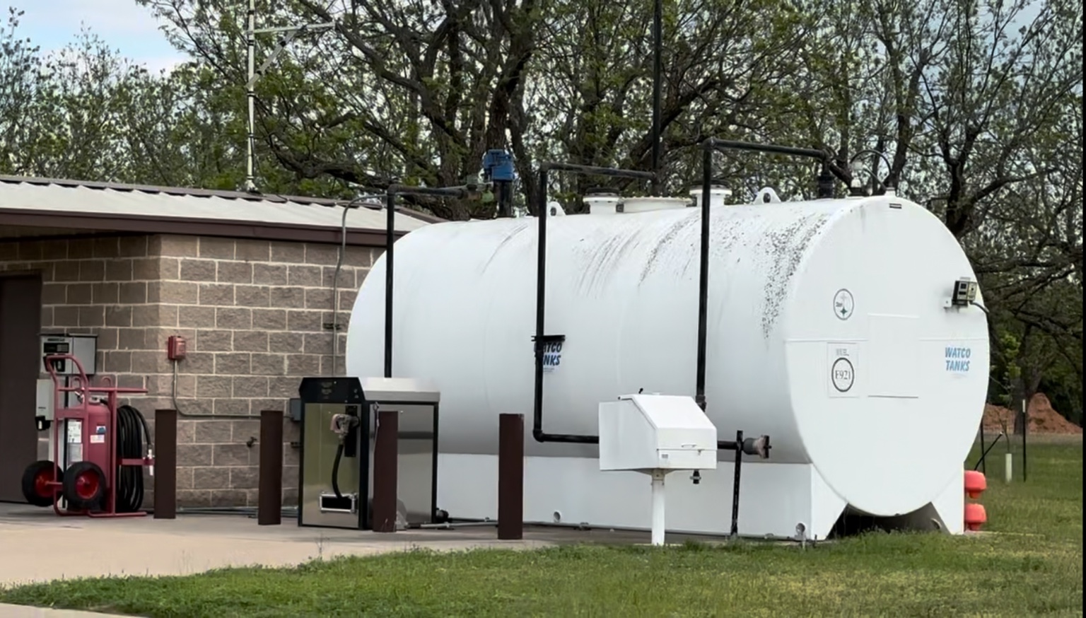 Self-serve aviation fuel system at The Landings Airport